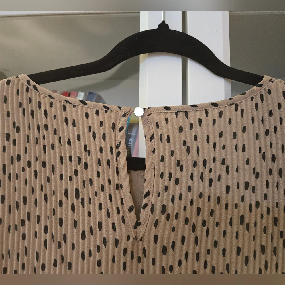 Polka Dot Long-Sleeve Pleated Blouse by InWear Copenhagen - Picture 7 of 13